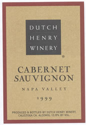 Wine Label for Dutch Henry Winery